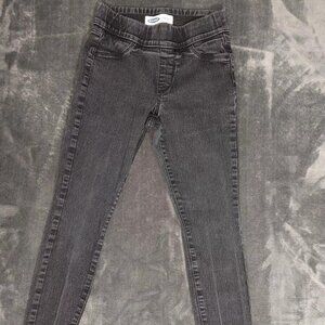 Old Navy Womens Size 2 short Pull On Skinny Mid Rise Grey Black Denim Jeans